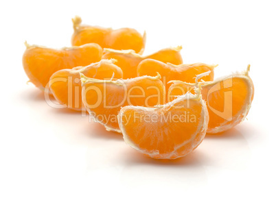 Fresh raw tangerine isolated on white