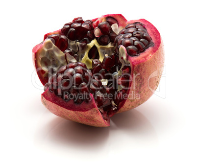 Fresh pomegranate isolated on white