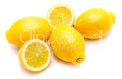 Fresh lemon isolated on white