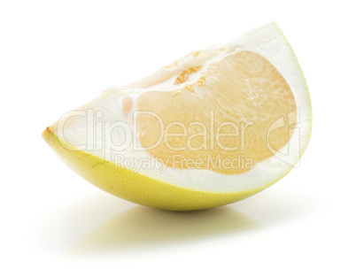 Fresh raw pamelo isolated on white