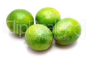 Fresh lime isolated on white