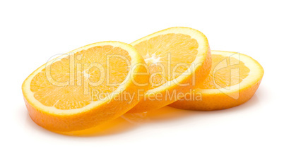 Fresh orange isolated on white