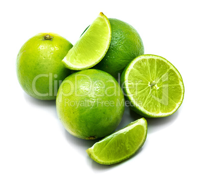 Fresh lime isolated on white