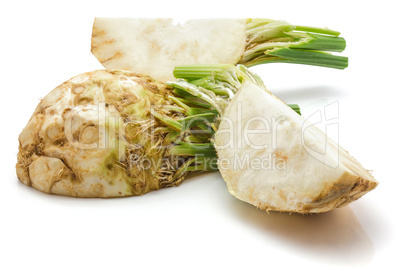 Fresh celery isolated on white