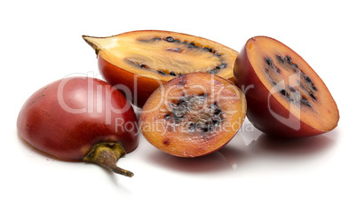 Sliced tamarillo isolated