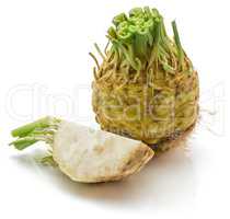 Fresh celery isolated on white