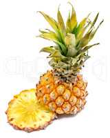 Fresh pineapple isolated on white