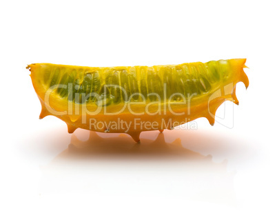 Fresh kiwano isolated on white