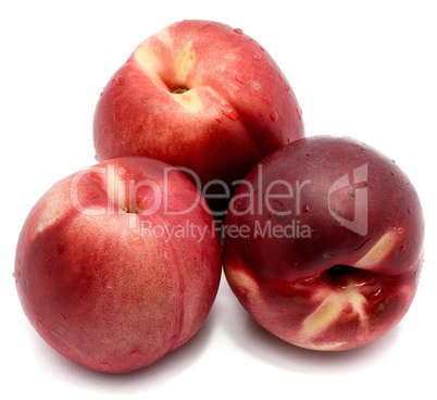 Fresh nectarine isolated on white