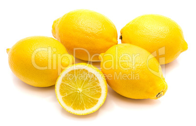 Fresh lemon isolated on white