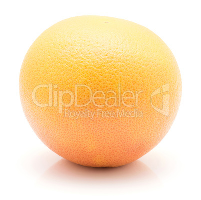 Red grapefruit isolated on white