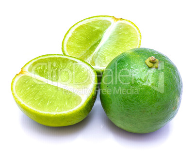 Fresh lime isolated on white