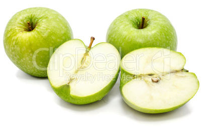 Apple granny smith isolated on white