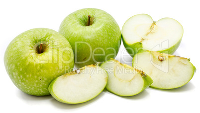 Apple granny smith isolated on white