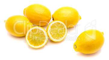 Fresh lemon isolated on white