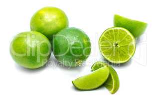 Fresh lime isolated on white
