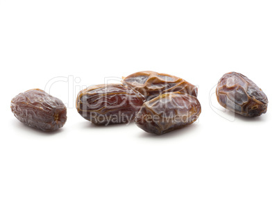 Dried date fruit isolated on white