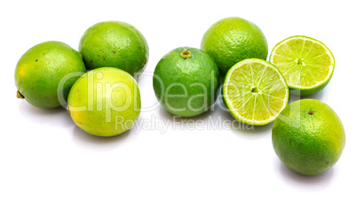 Fresh lime isolated on white