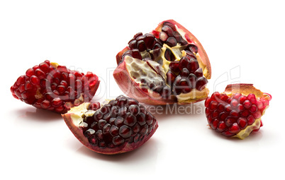 Fresh pomegranate isolated on white