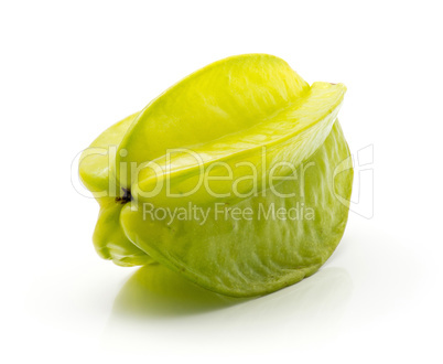 Fresh carambola isolated on white