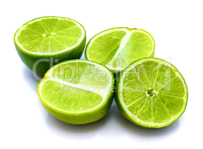 Fresh lime isolated on white