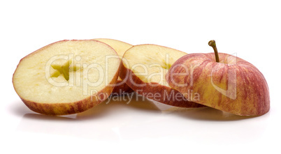 Apple gala variety isolated on white