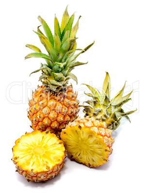 Fresh pineapple isolated on white