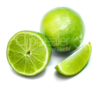 Fresh lime isolated on white