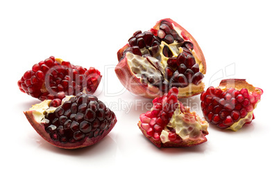 Fresh pomegranate isolated on white