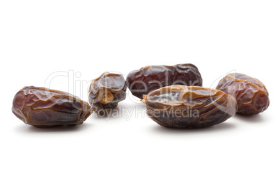 Dried date fruit isolated on white