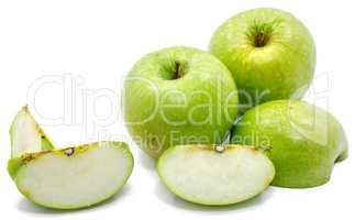 Apple granny smith isolated on white