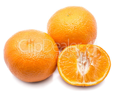 Fresh clementine isolated on white