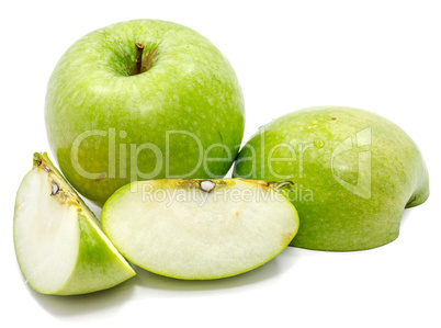 Apple granny smith isolated on white