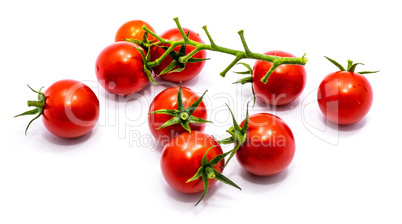 Red cherry tomatoe isolated