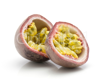 Fresh passion fruit isolated on white