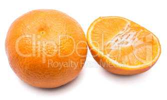 Fresh clementine isolated on white