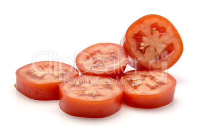 Fresh san marzano tomato isolated on white