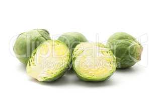 Raw brussels sprout isolated
