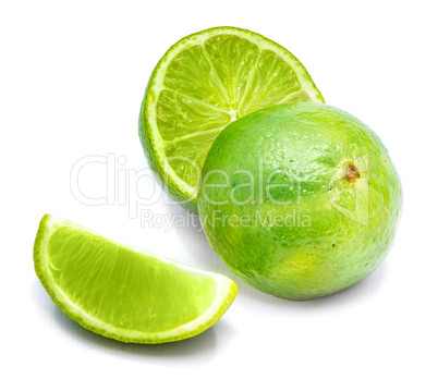 Fresh lime isolated on white