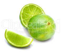 Fresh lime isolated on white