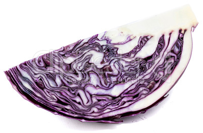 Fresh red cabbage isolated on white