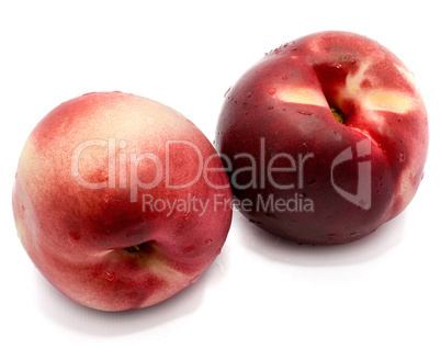 Fresh nectarine isolated on white