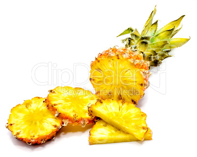 Fresh pineapple isolated on white