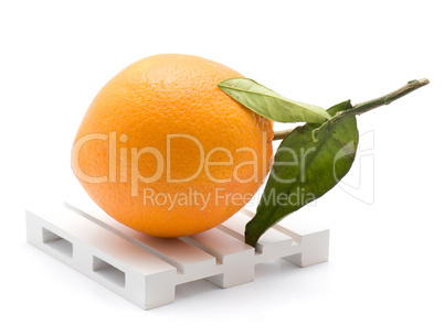 Fresh orange isolated on white