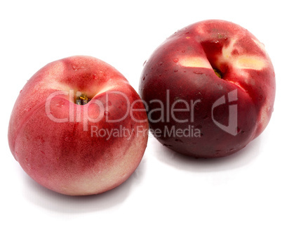 Fresh nectarine isolated on white