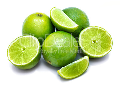 Fresh lime isolated on white