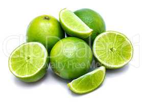 Fresh lime isolated on white