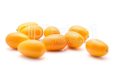 Fresh kumquat isolated on white