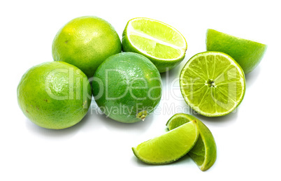 Fresh lime isolated on white