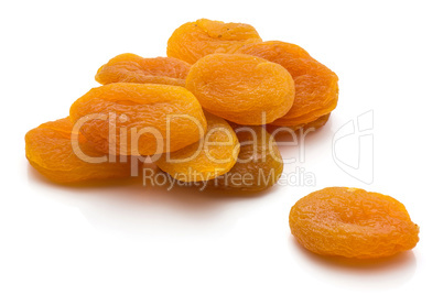 Dried apricot isolated on white